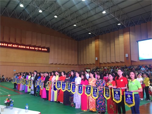 Công đoàn trường mầm non Hoa Mai tham gia  ngày hội Văn hóa- thể thao năm 2019 do Liên đoàn lao động quận Long Biên tổ chức
